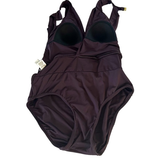 BADGLEY MISCHKA MAILLOT SLIMMING ONE PIECE DEEP PLUNGE SWIMSUIT SIZE 4 - Picture 13 of 13